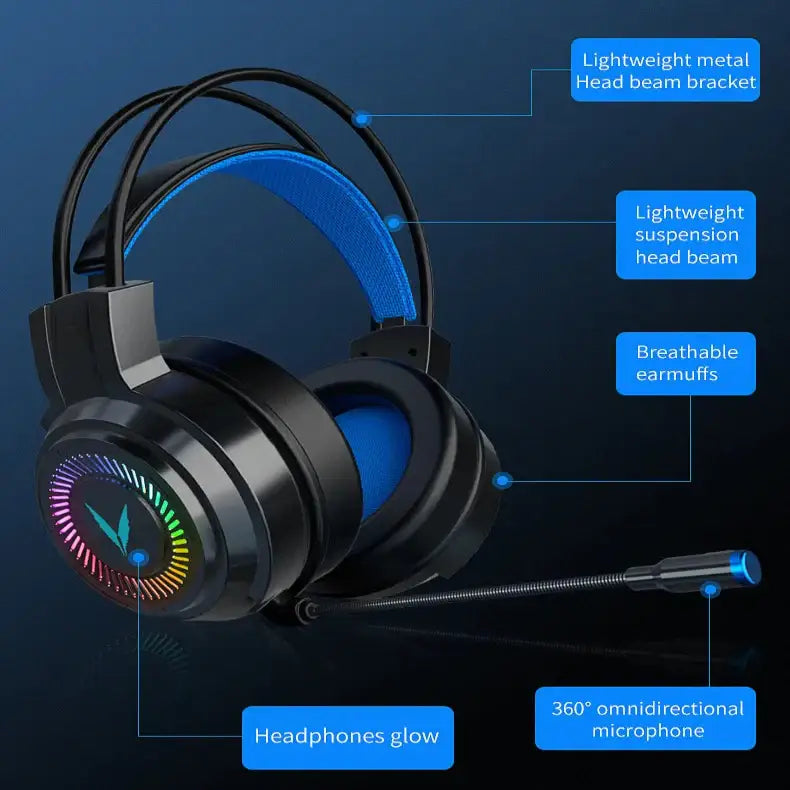 G58 G60 7.1 Gaming Headset with Mic & LED (3 colours available) - 9eight5