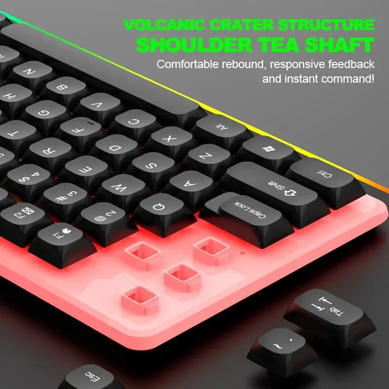 Gaming Keyboard & Mouse Combo – LED Backlight - Black / Gaming Keyboard Mouse - 9eight5