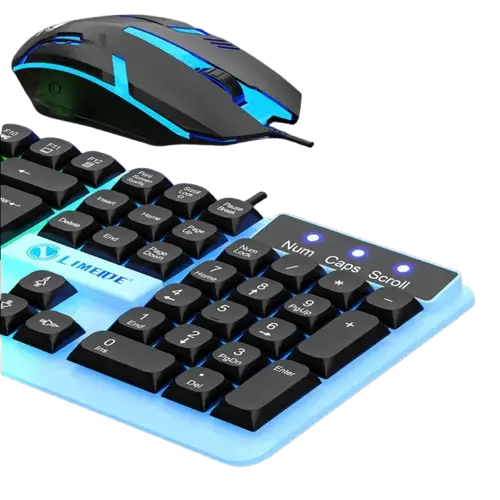 Gaming Keyboard & Mouse Combo – LED Backlight - Black / Gaming Keyboard Mouse - 9eight5