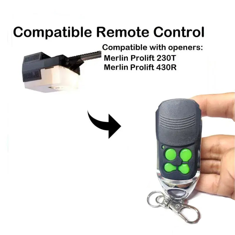 Garage Door Remote Control for Merlin M832 M842 M844 230t 430r Gate Door Remote Replacement 433.92mhz Rollling Code