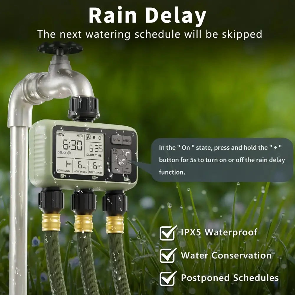 Garden Water Timer – 3-Outlet (6 types available) - SS