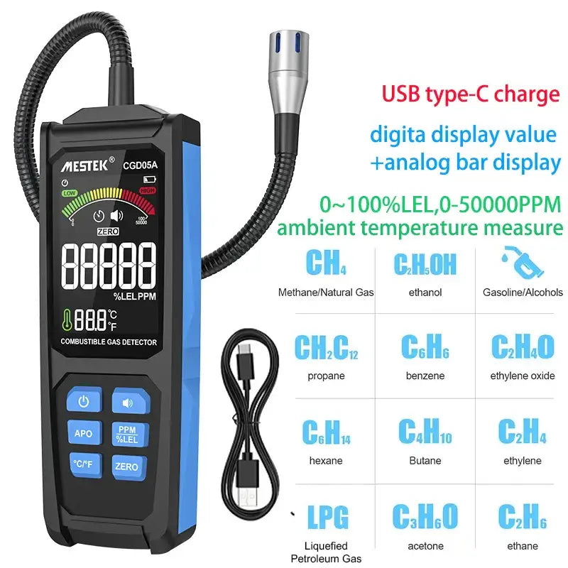 Gas Leak Detector 0–50000PPM - HBC
