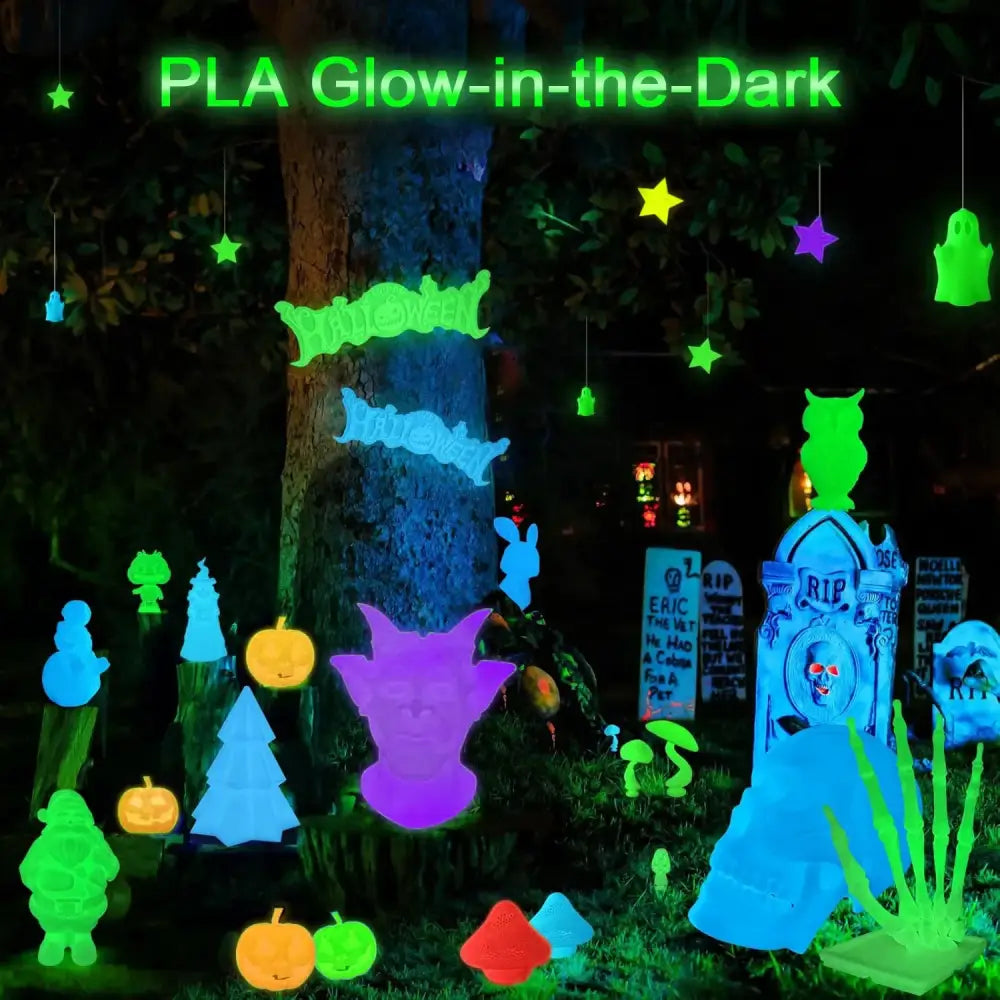 Glow-in-the-Dark PLA 3D Printer Filament 1.75mm (200g) (various colours available) - SS