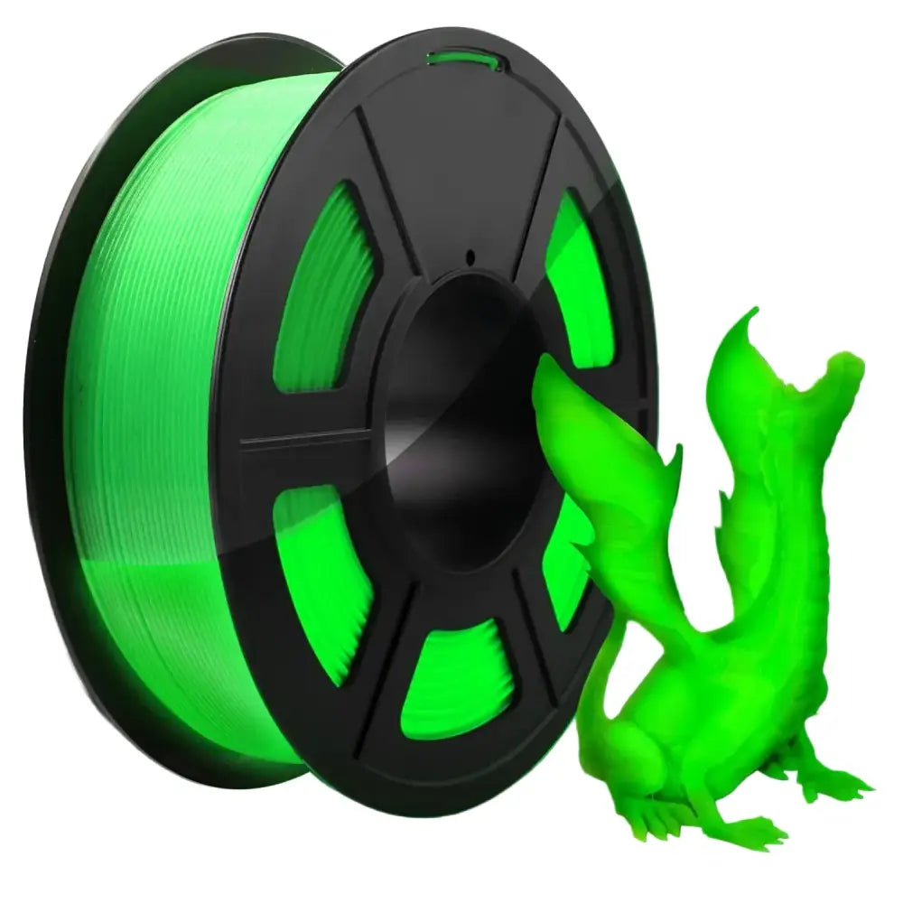 Glow-in-the-Dark PLA 3D Printer Filament 1.75mm (200g) (various colours available) - Glow Green / Filament - SS
