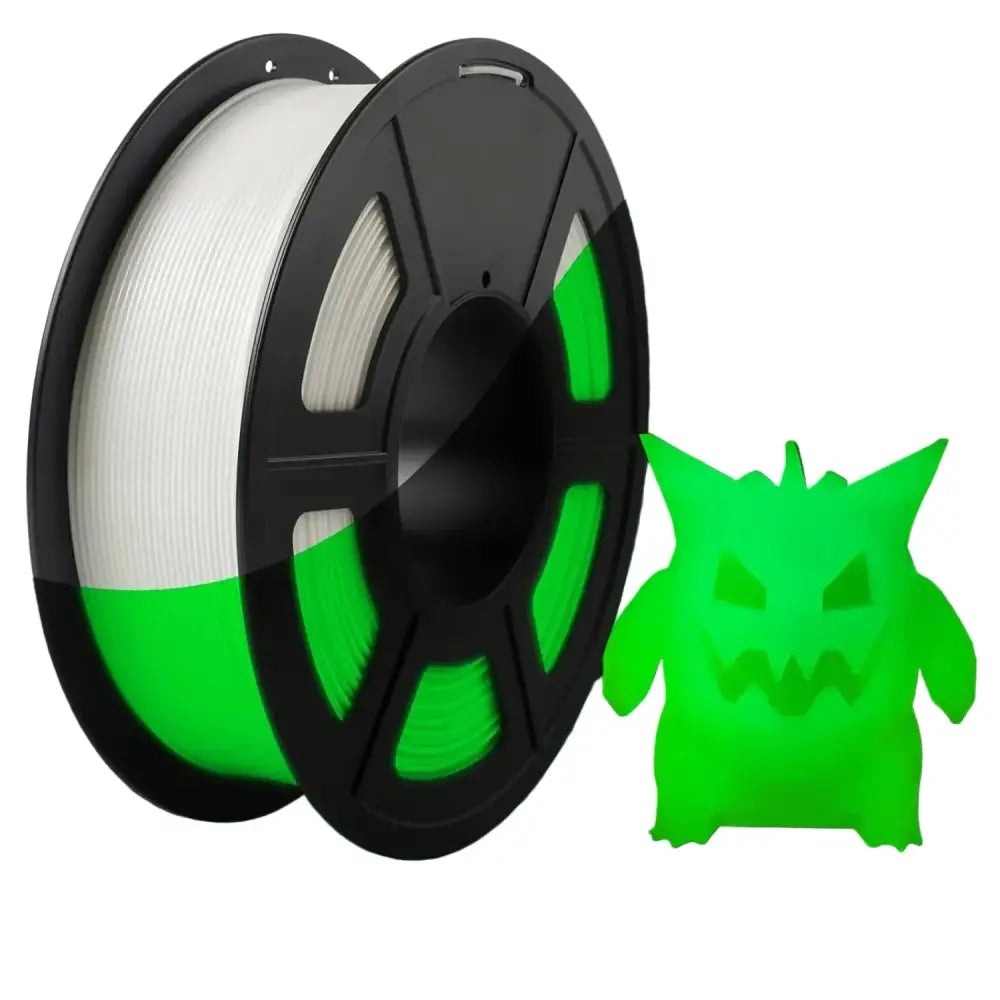 Glow-in-the-Dark PLA 3D Printer Filament 1.75mm (200g) (various colours available) - Luminous Green / Filament - SS