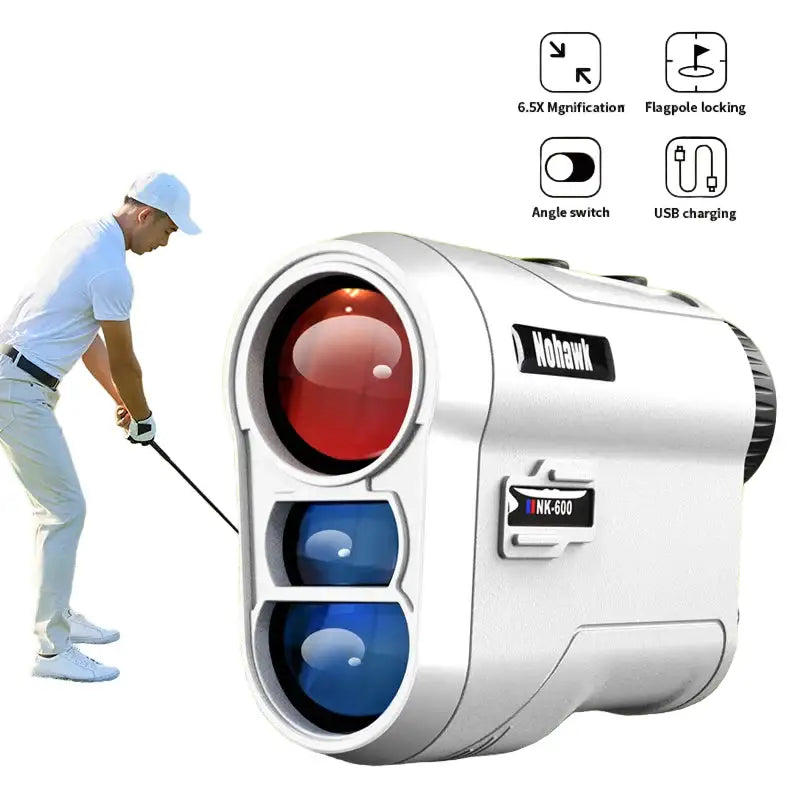 Golf Laser Rangefinder – USB Rechargeable with Slope (different models available) - Golf 600 White / Monocular - SS