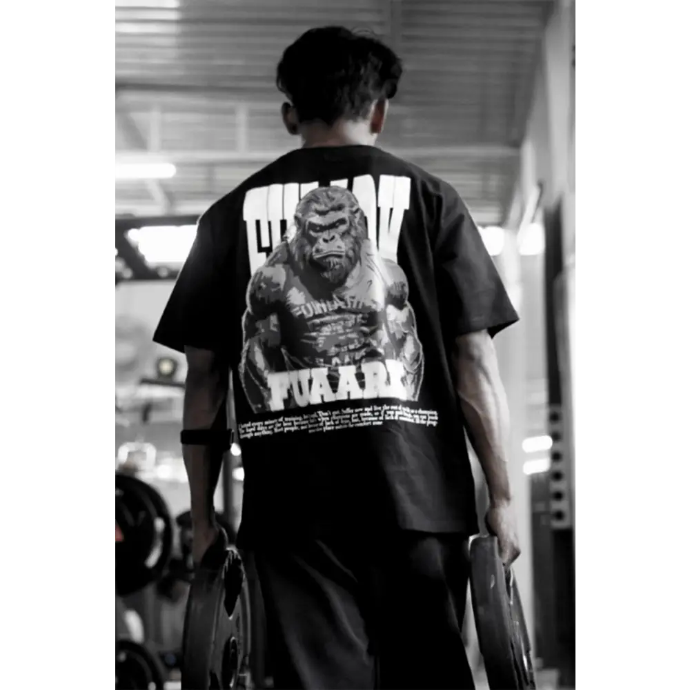 Gorilla Oversized T-shirt Black - Tshirts