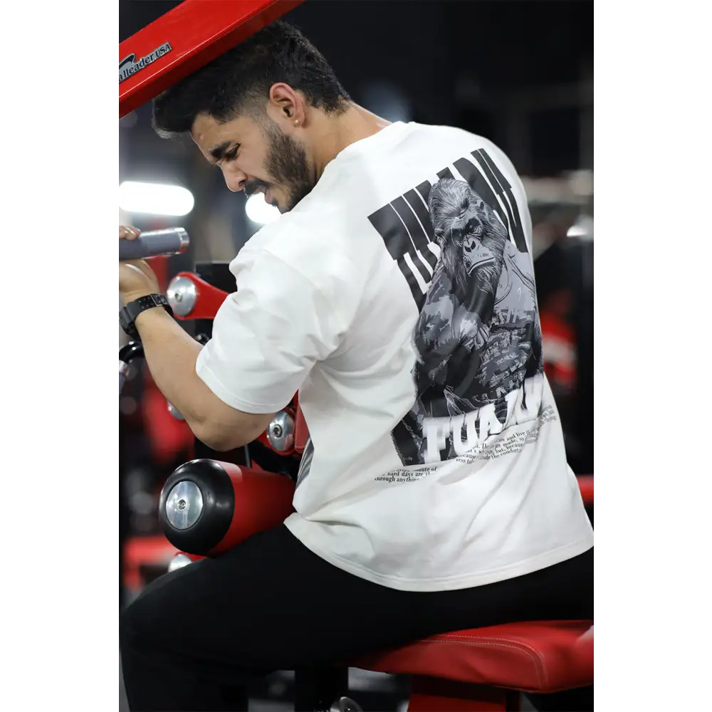 Gorilla Oversized T-shirt White - Tshirts