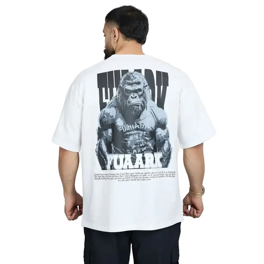 Gorilla Oversized T-shirt White - Tshirts