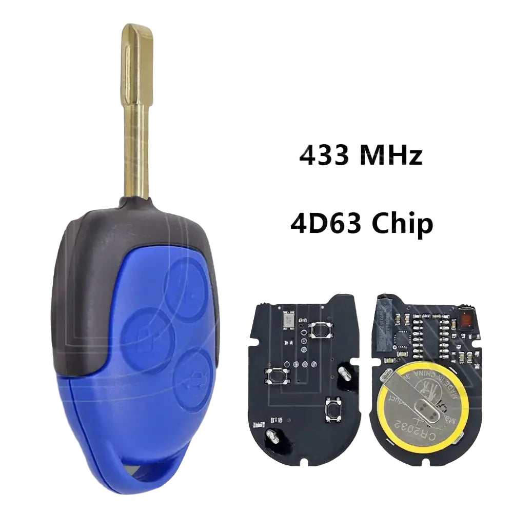 Great 6C1T-15K601-AG 4D63 Chip 433MHz KYDZ Or Rechargeable PCB FO21 Blade Car Remote Key For Ford Transit WM VM