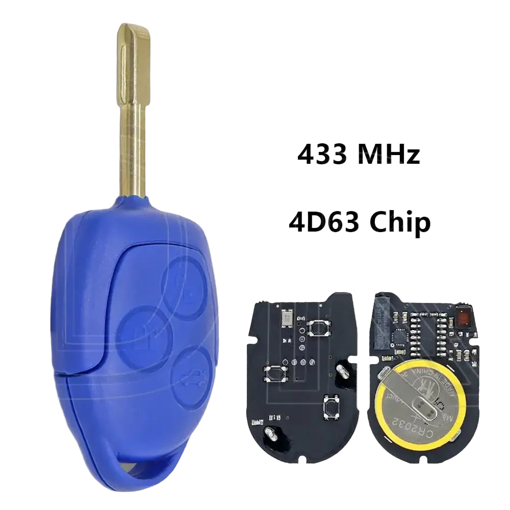 Great 6C1T-15K601-AG 4D63 Chip 433MHz KYDZ Or Rechargeable PCB FO21 Blade Car Remote Key For Ford Transit WM VM