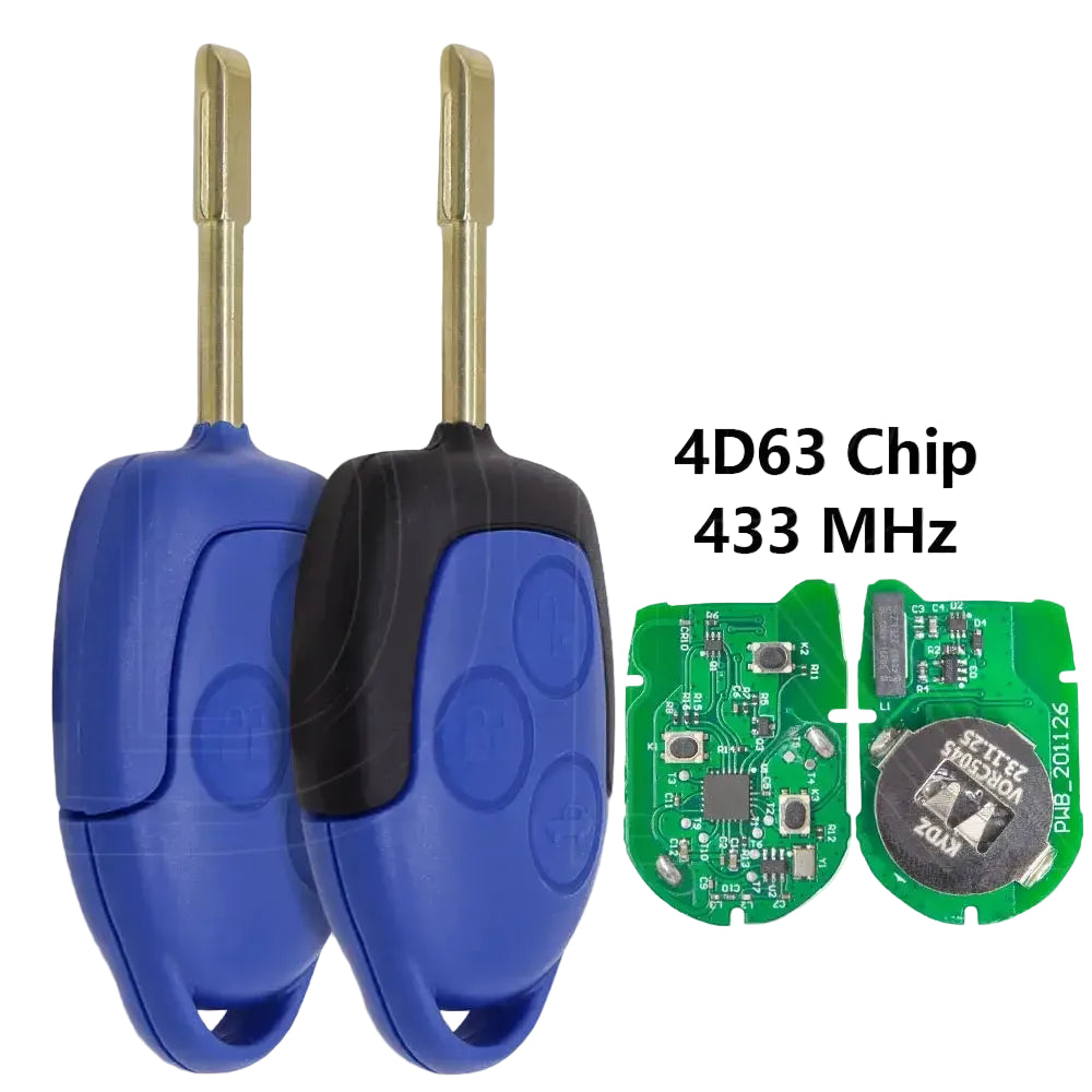 Great 6C1T-15K601-AG 4D63 Chip 433MHz KYDZ Or Rechargeable PCB FO21 Blade Car Remote Key For Ford Transit WM VM