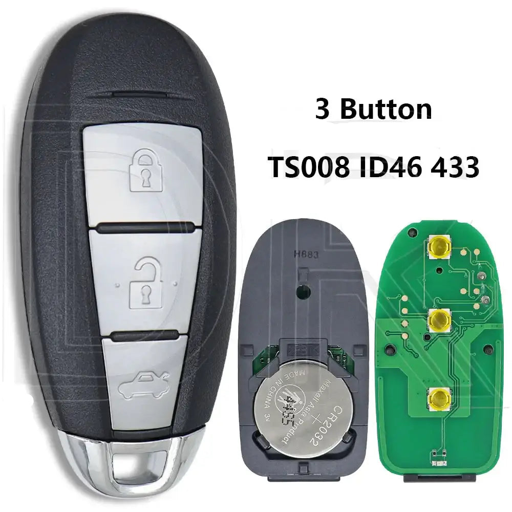 Great ID46 ID47 Chip TS007 315MHz TS008 433MHz R64M0 R79M0 Car Remote Key For Suzuki Swift SX4 Vitara S-Cross Ciaz