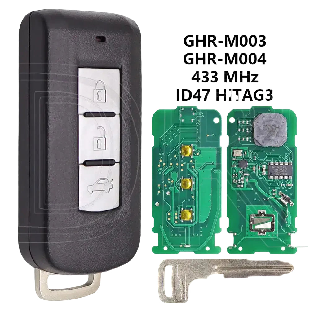 Great ID47 Chip GHR-M003/M004 M013/M014 433MHz Car Remote Key For Mitsubishi Xpander Eclipse Cross Pajero Sport L200