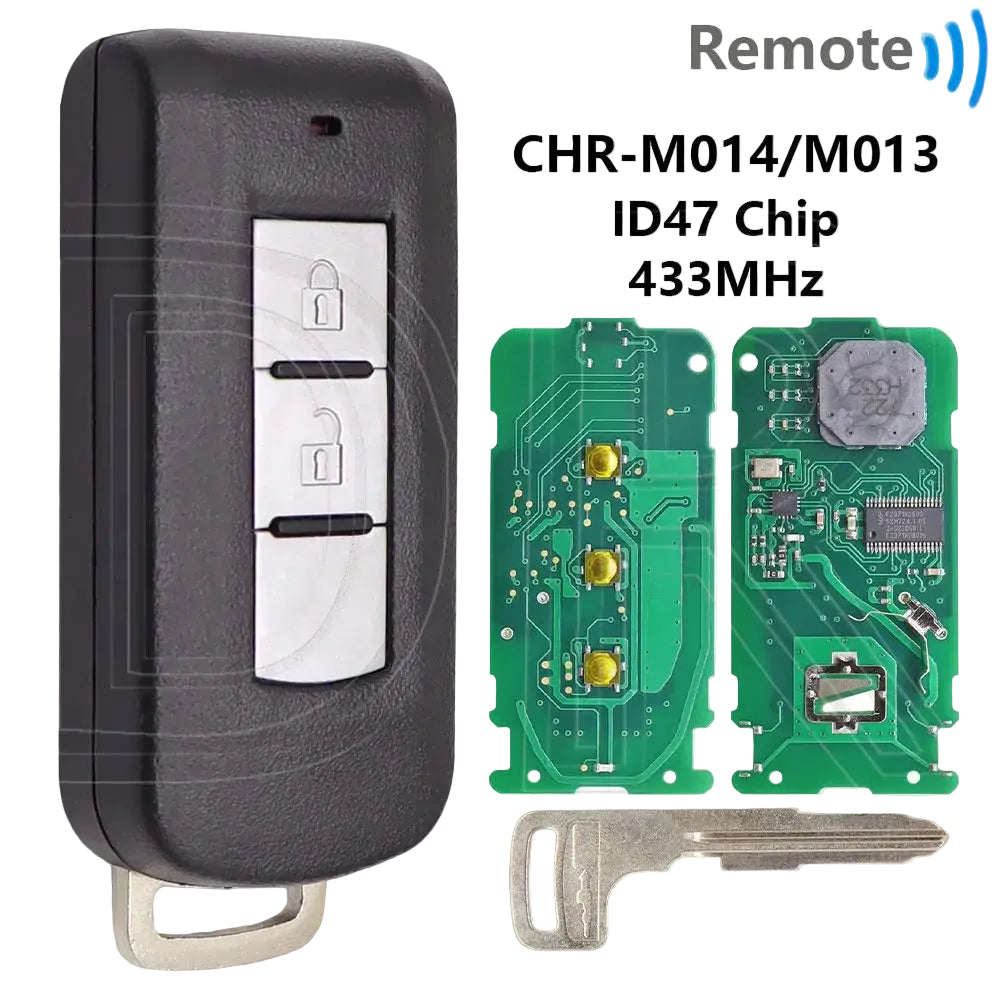 Great ID47 Chip GHR-M003/M004 M013/M014 433MHz Car Remote Key For Mitsubishi Xpander Eclipse Cross Pajero Sport L200