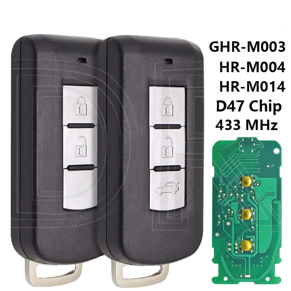 Great ID47 Chip GHR-M003/M004 M013/M014 433MHz Car Remote Key For Mitsubishi Xpander Eclipse Cross Pajero Sport L200