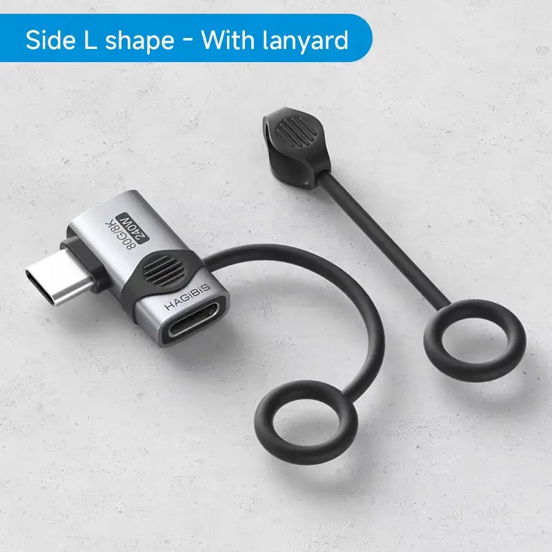Hagibis 240W USB-C to USB-C Adapter - Lanyard Side L