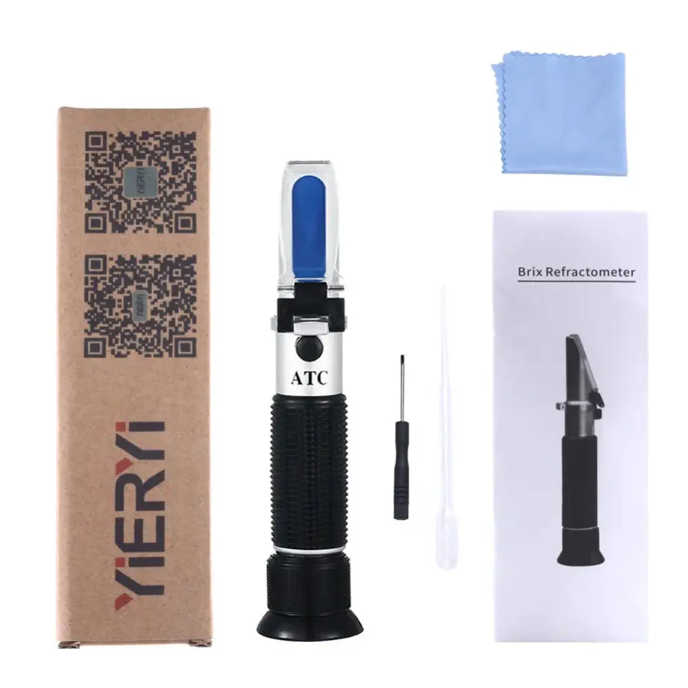 Handheld ATC Sugar Refractometer – 0–10% Brix Sugar Content Tester (3 types available) - Paper Box - HBC