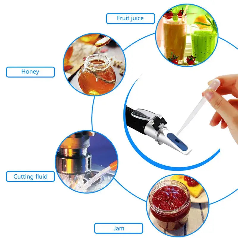 Handheld ATC Sugar Refractometer – 0–10% Brix Sugar Content Tester (3 types available) - HBC