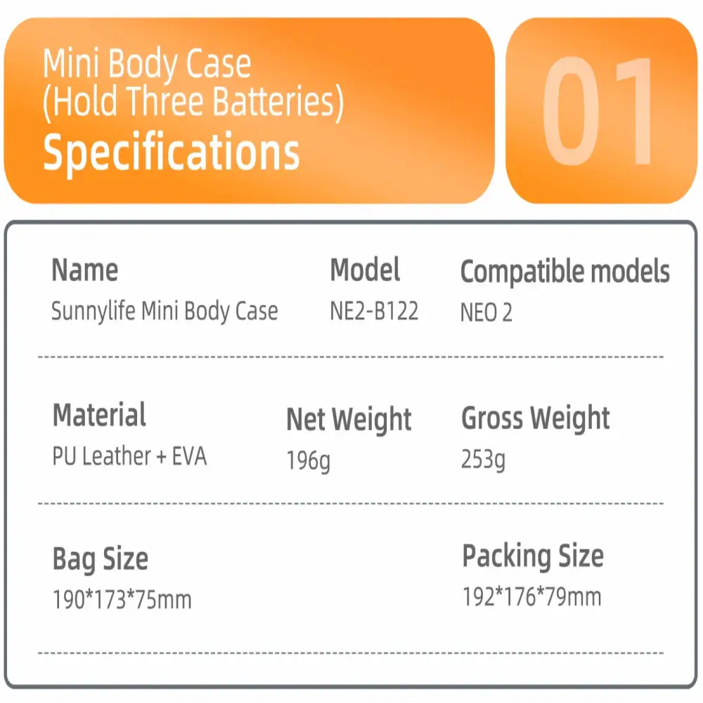 Hard PU Carrying Case for DJI Neo 2 (4 types of case available) - HBC