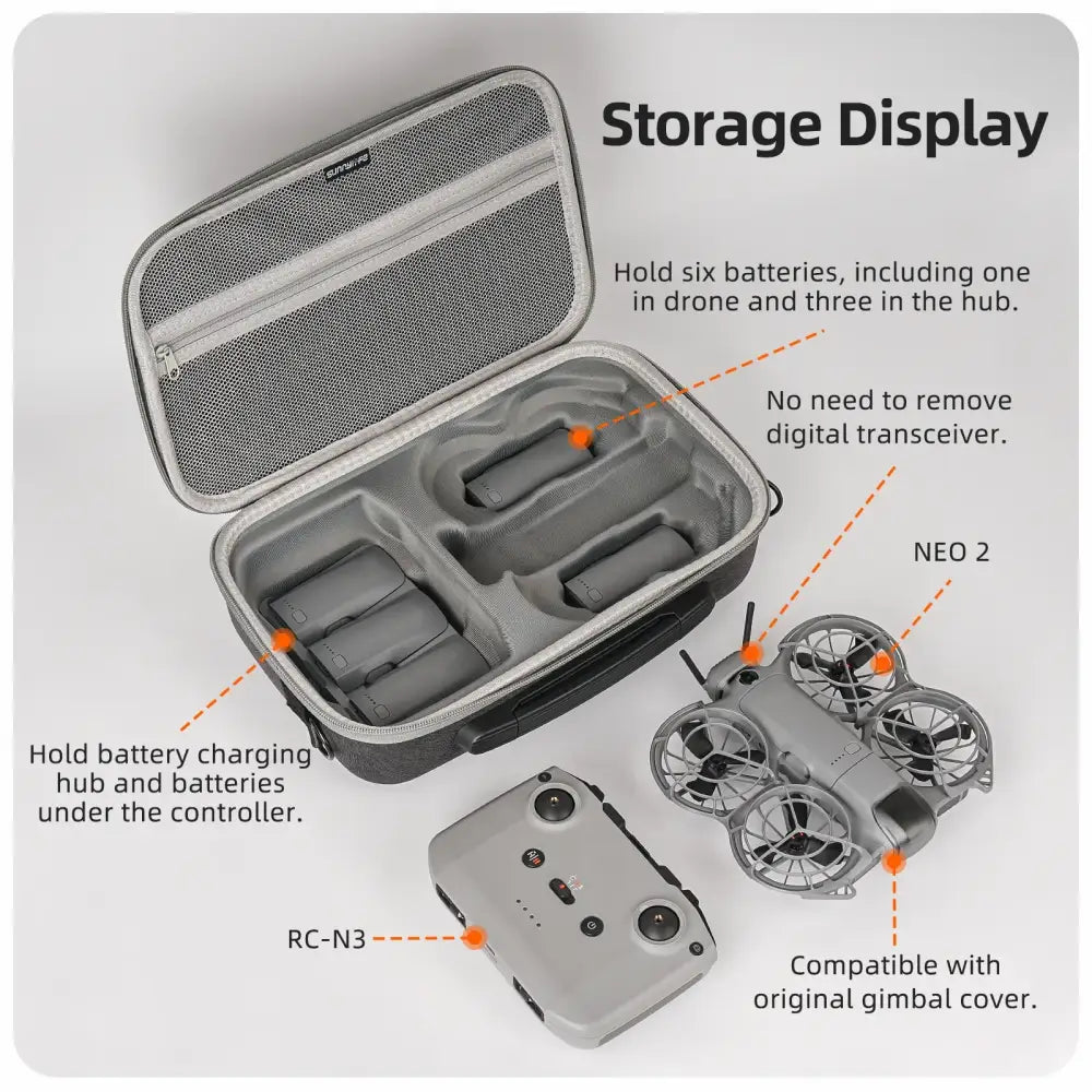Hard PU Carrying Case for DJI Neo 2 (4 types of case available) - HBC