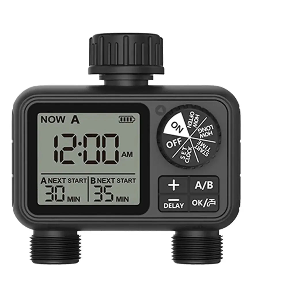 HCT-M06 Digital 2-Outlet Water Timer with Independent Zone Control - SS