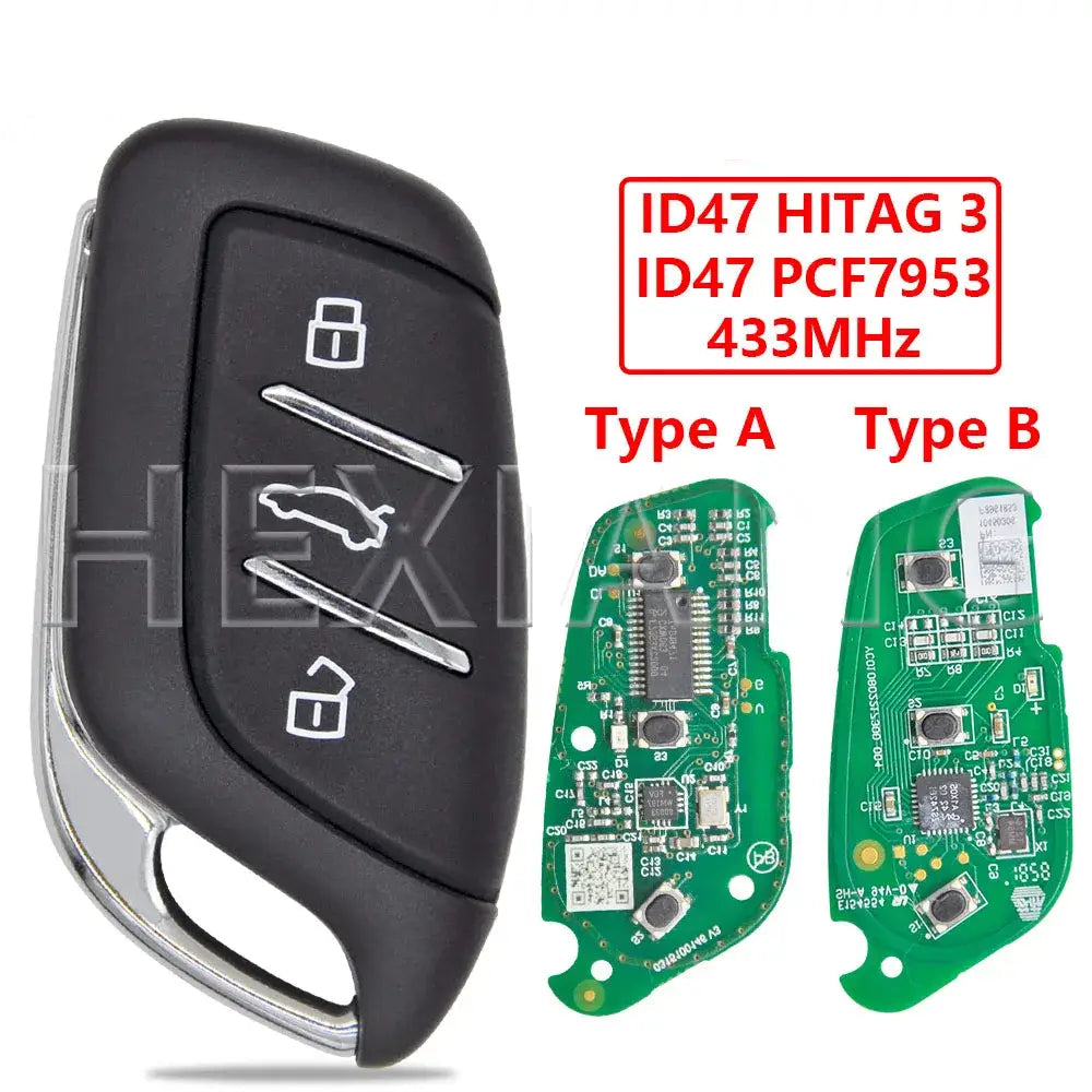 HE Original CPB ID47 HITAG3 PCF7953 433MHz Proximity Car Remote Key For MG ZS EV HS MG4 MG5 MG6