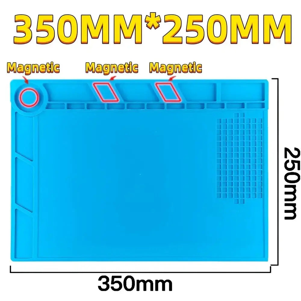 Heat-Resistant Magnetic Silicone Repair Mat (ESD Safe) (different models available) - S140 350 X 250mm / Circuit Board