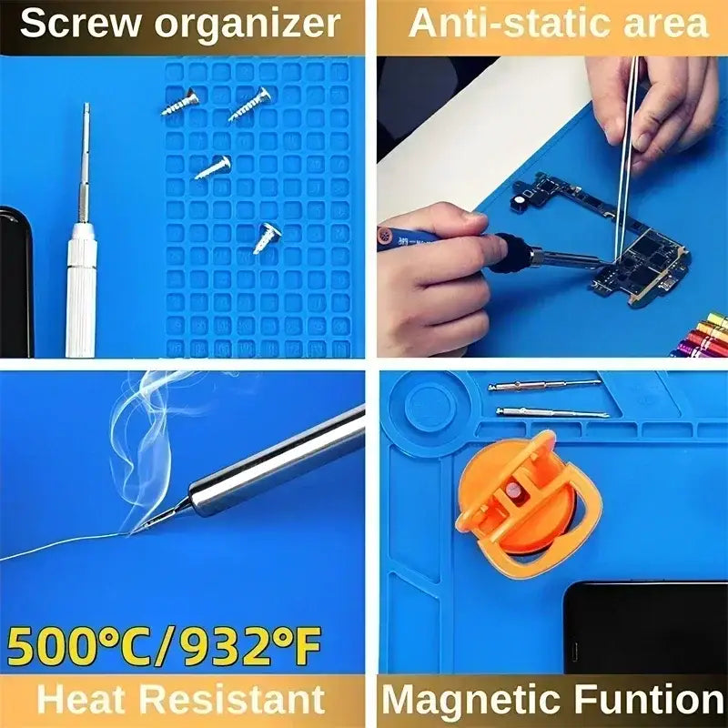 Heat-Resistant Magnetic Silicone Repair Mat (ESD Safe) (different models available) - HBC