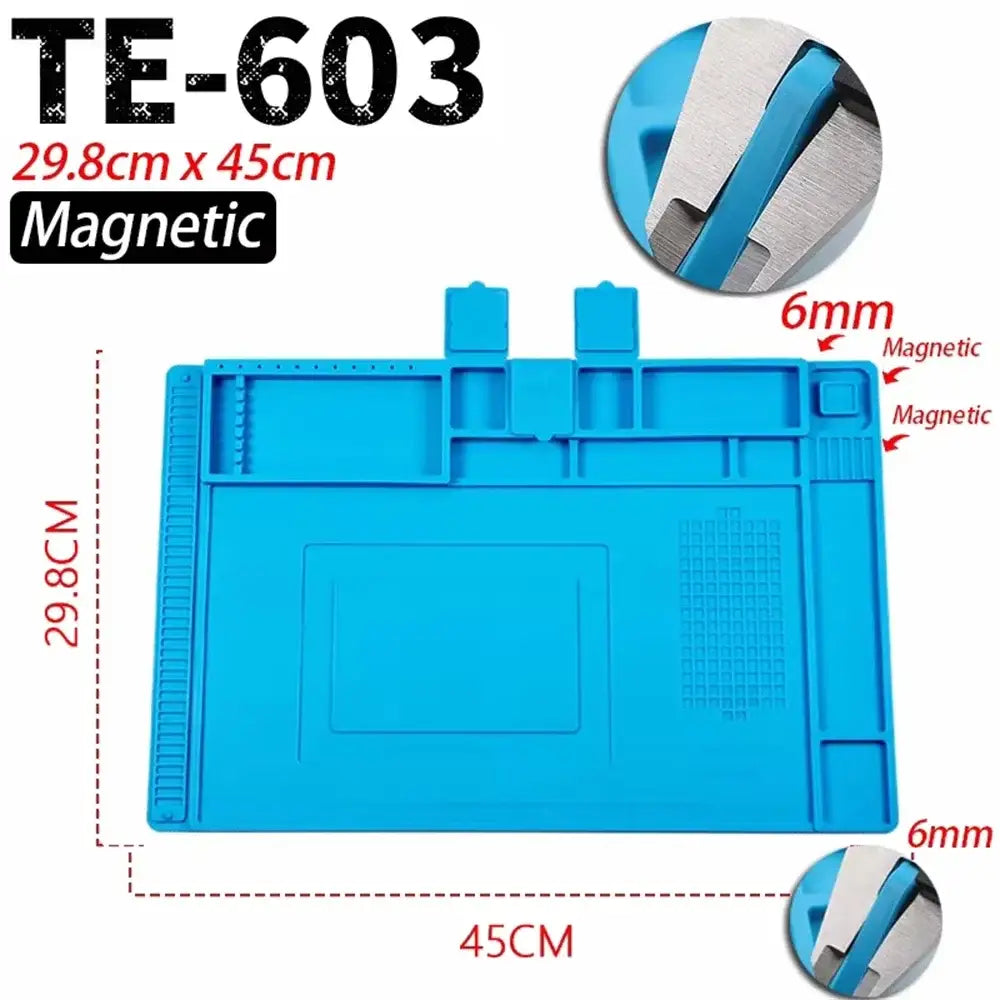 Heat-Resistant Magnetic Silicone Repair Mat (ESD Safe) (different models available) - TE-603 450 X 300mm / Circuit