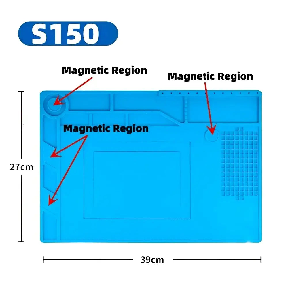 Heat-Resistant Magnetic Silicone Repair Mat (ESD Safe) (different models available) - S150 390 X 270mm / Circuit Board