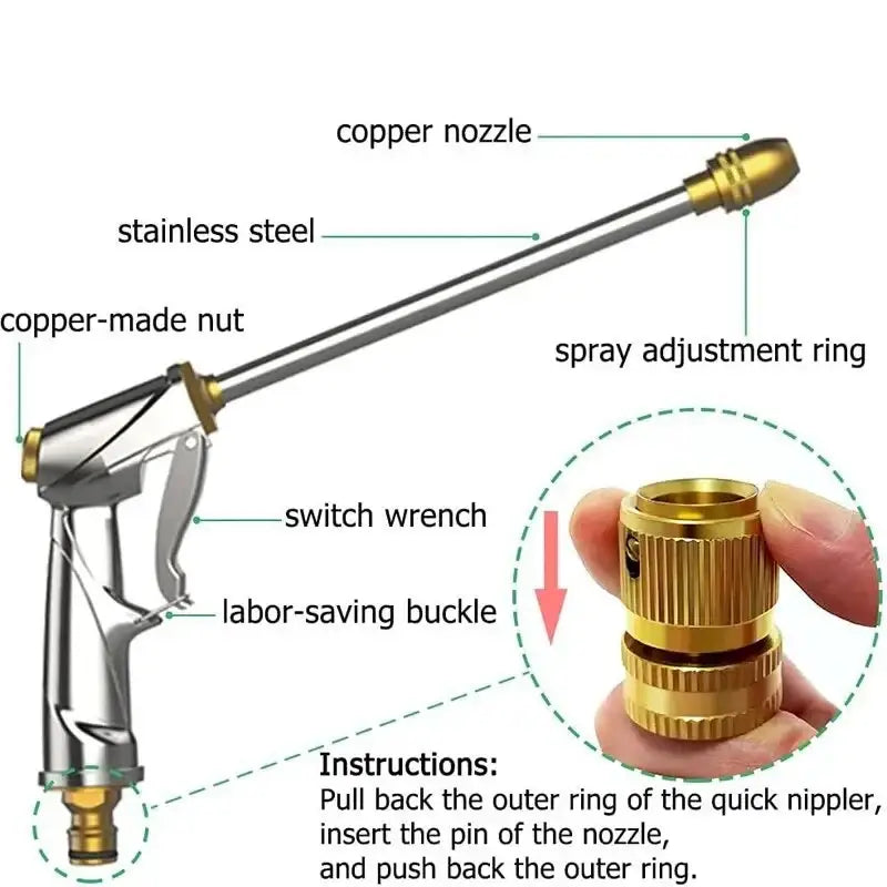 Heavy-Duty Brass Garden Sprayer with Adjustable Nozzle (2 types of models available) - SS