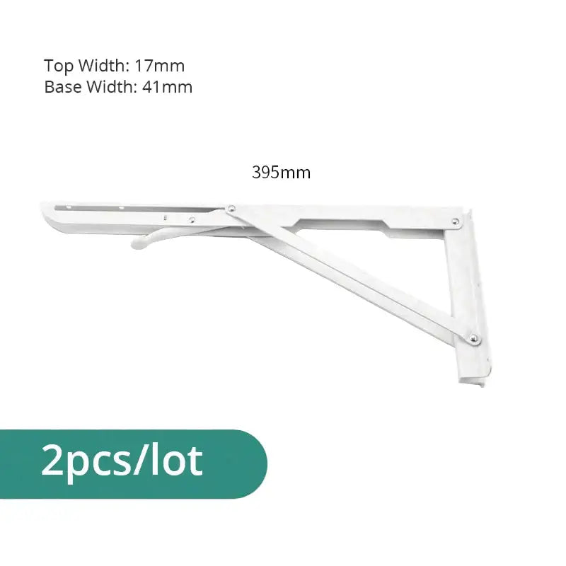 Heavy Duty Folding Shelf Brackets for RV / Caravan Tables (2PCS) - White 16inch - HBC