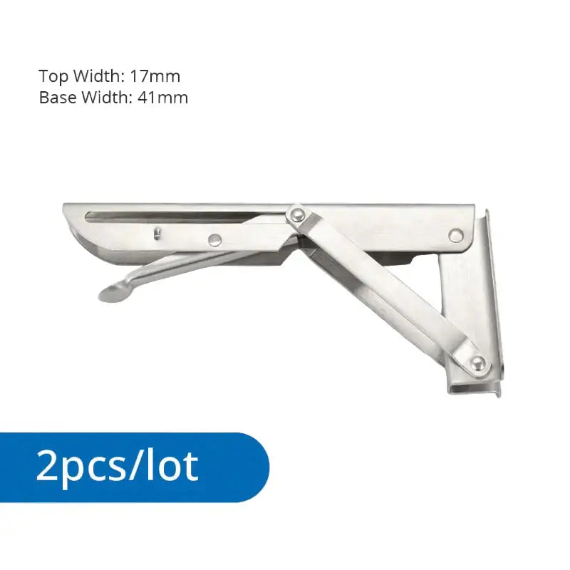 Heavy Duty Folding Shelf Brackets for RV / Caravan Tables (2PCS) - Silver 8inch - HBC
