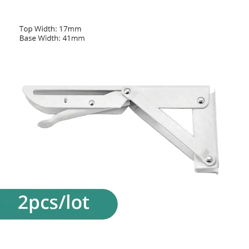 Heavy Duty Folding Shelf Brackets for RV / Caravan Tables (2PCS) - White 8inch - HBC
