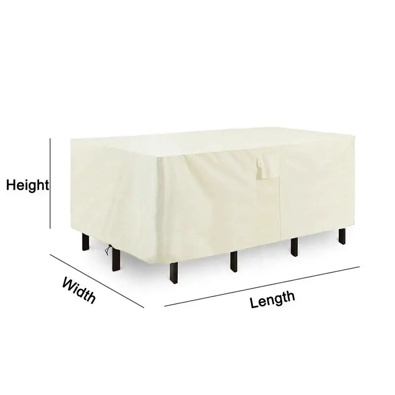 Heavy-Duty Outdoor Garden Furniture Cover – Waterproof Windproof Anti-UV Protection (various sizes available)
