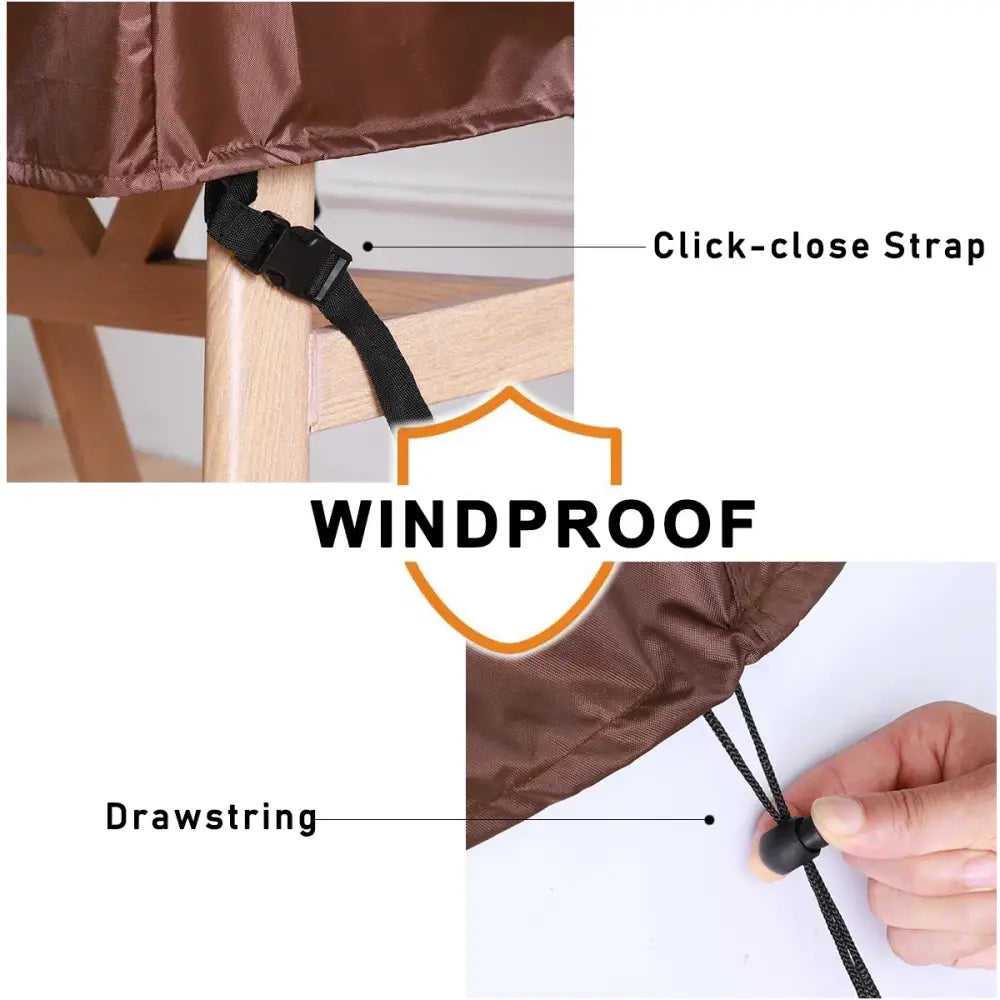 Heavy-Duty Outdoor Garden Furniture Cover – Waterproof Windproof Anti-UV Protection (various sizes available) - SS