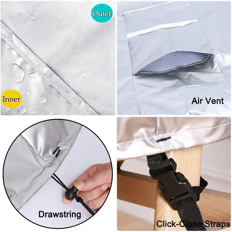 Heavy-Duty Outdoor Garden Furniture Cover – Waterproof Windproof Anti-UV Protection (various sizes available) - SS
