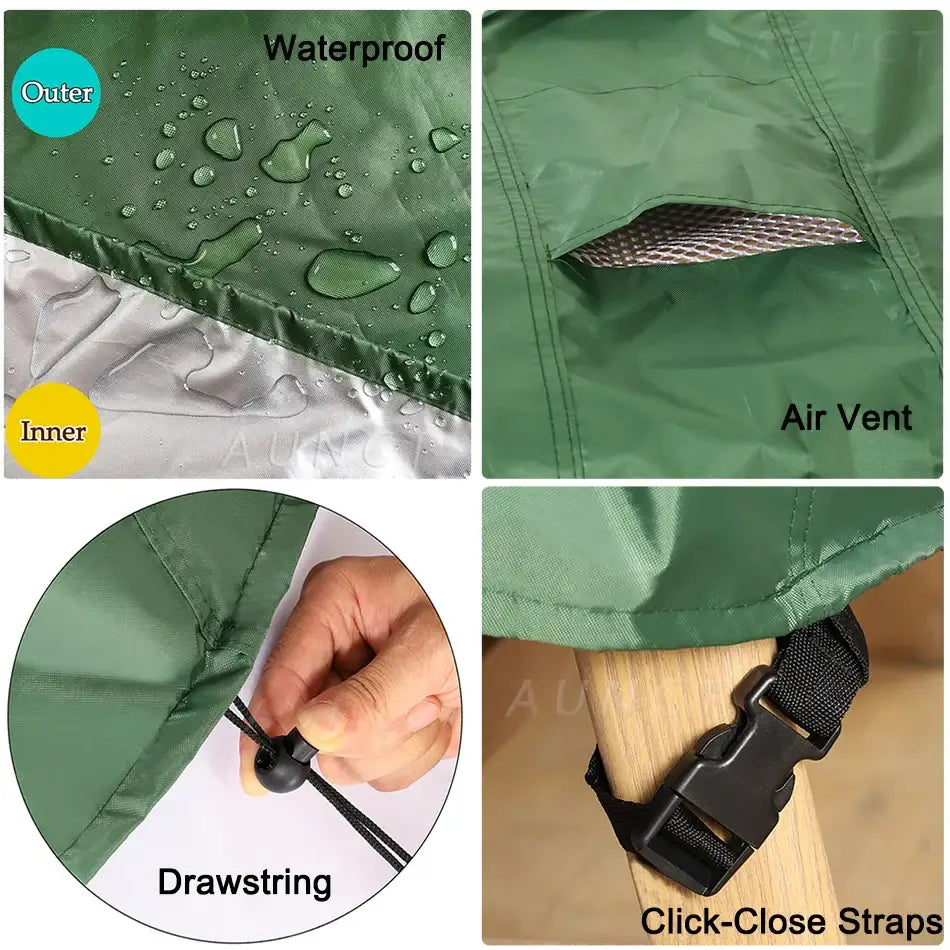 Heavy-Duty Outdoor Garden Furniture Cover – Waterproof Windproof Anti-UV Protection (various sizes available) - SS