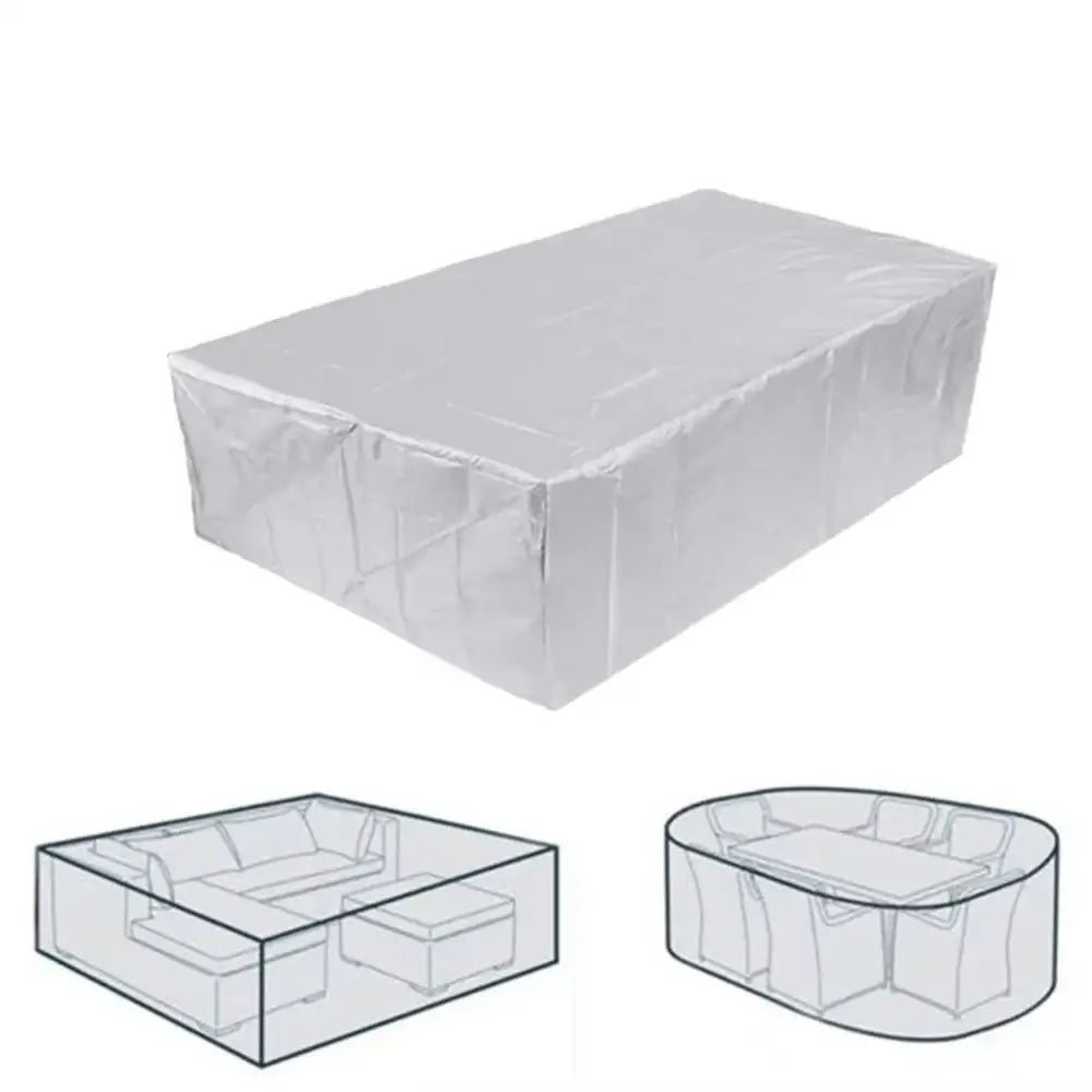 Heavy-Duty Waterproof Patio Furniture Cover - Silver / 155x95x68cm - SS
