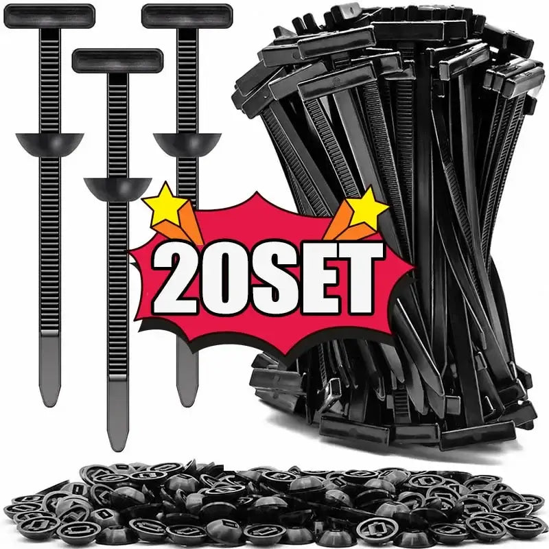 Heavy Duty Zip Ties Nylon Self Locking Cable Ties Buckle With Pin Button Car Repair Fastening Straps For Home Office