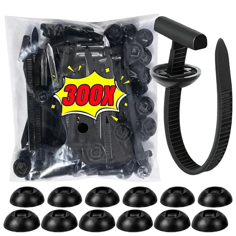 Heavy Duty Zip Ties Nylon Self Locking Cable Ties Buckle With Pin Button Car Repair Fastening Straps For Home Office