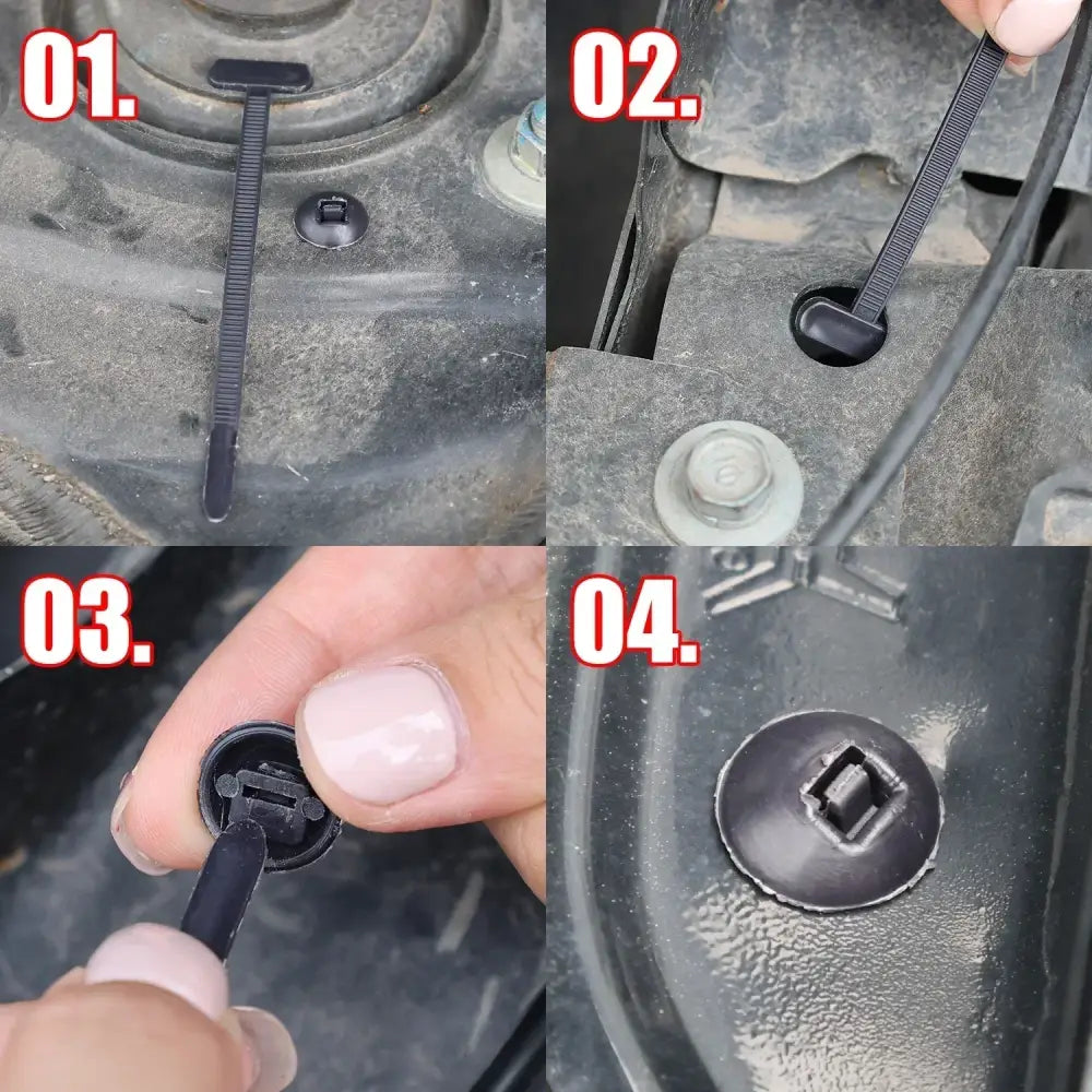 Heavy Duty Zip Ties Nylon Self Locking Cable Ties Buckle With Pin Button Car Repair Fastening Straps For Home Office