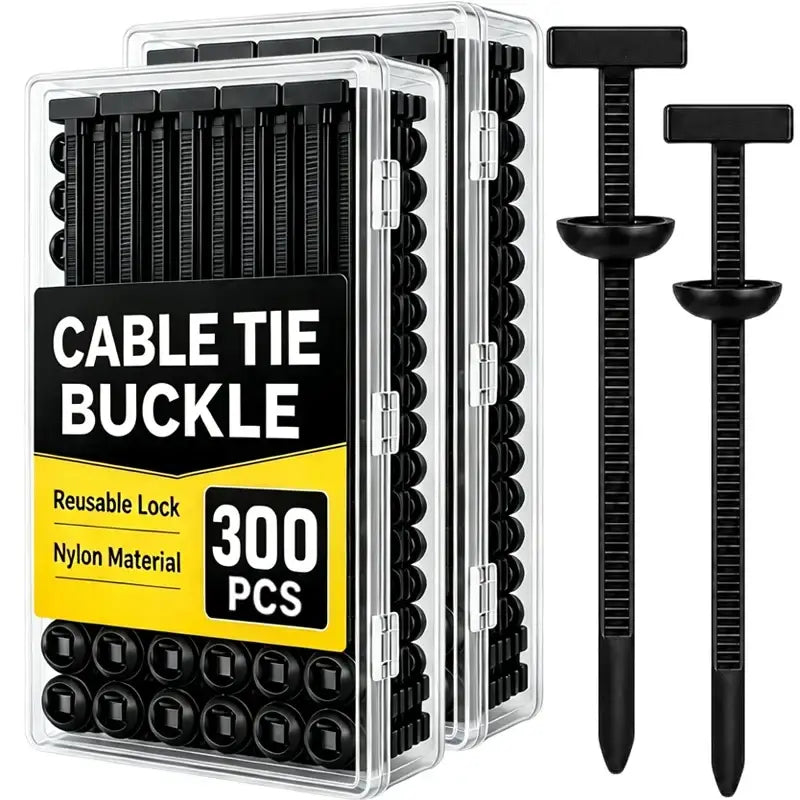 Heavy Duty Zip Ties Nylon Self Locking Cable Ties Buckle With Pin Button Car Repair Fastening Straps For Home Office