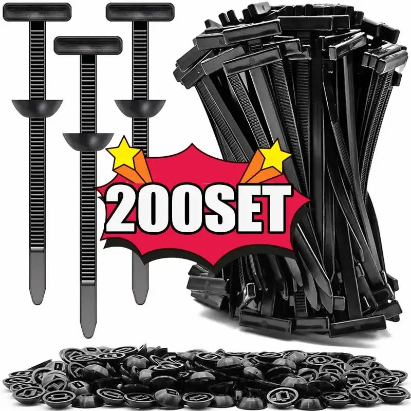 Heavy Duty Zip Ties Nylon Self Locking Cable Ties Buckle With Pin Button Car Repair Fastening Straps For Home Office
