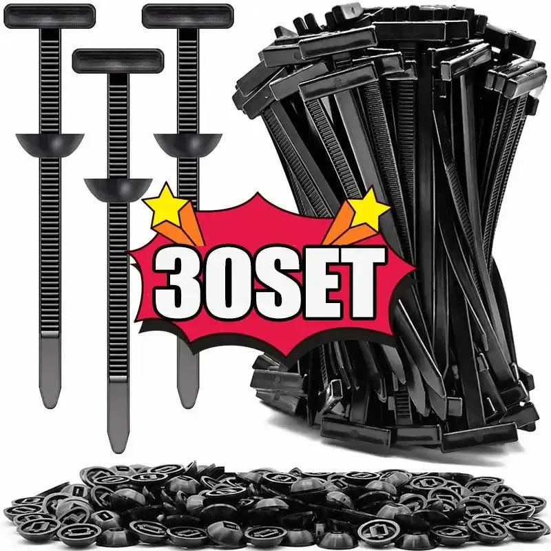 Heavy Duty Zip Ties Nylon Self Locking Cable Ties Buckle With Pin Button Car Repair Fastening Straps For Home Office