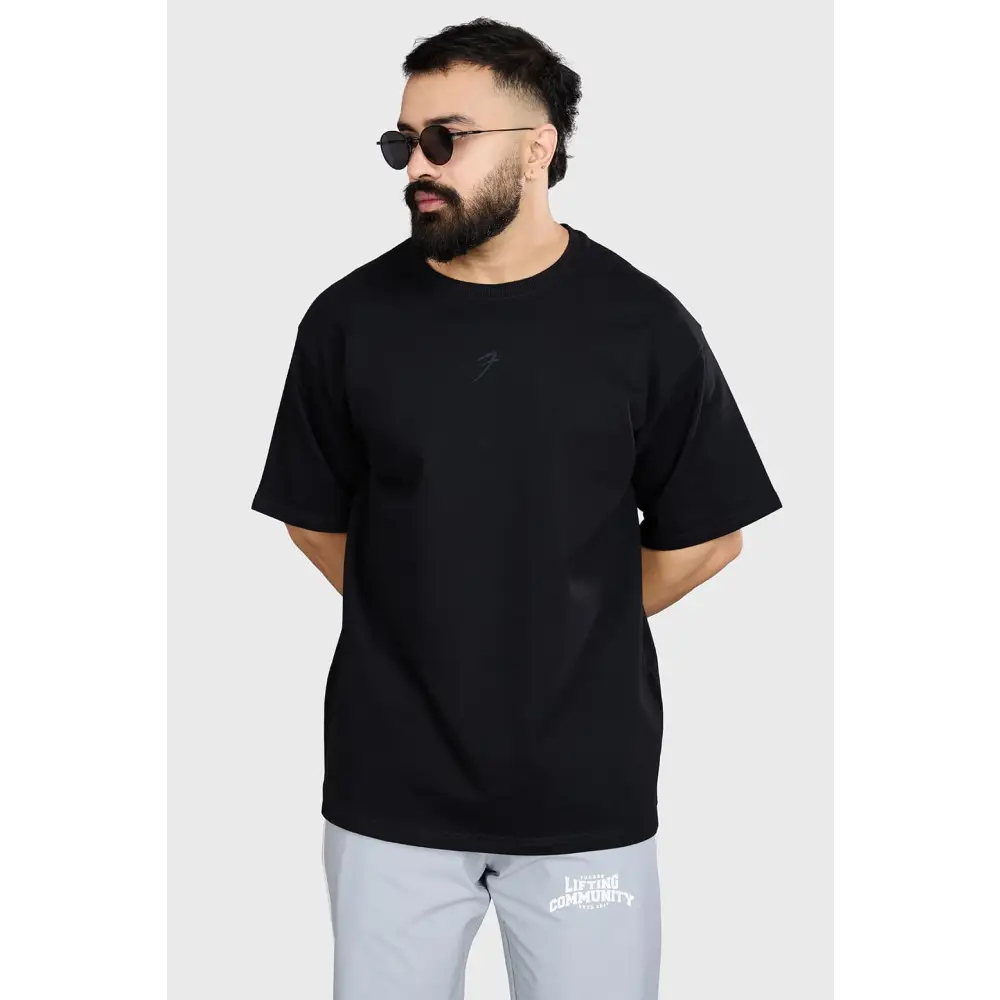 Heavyweight Oversized T-shirt Black - Tshirts