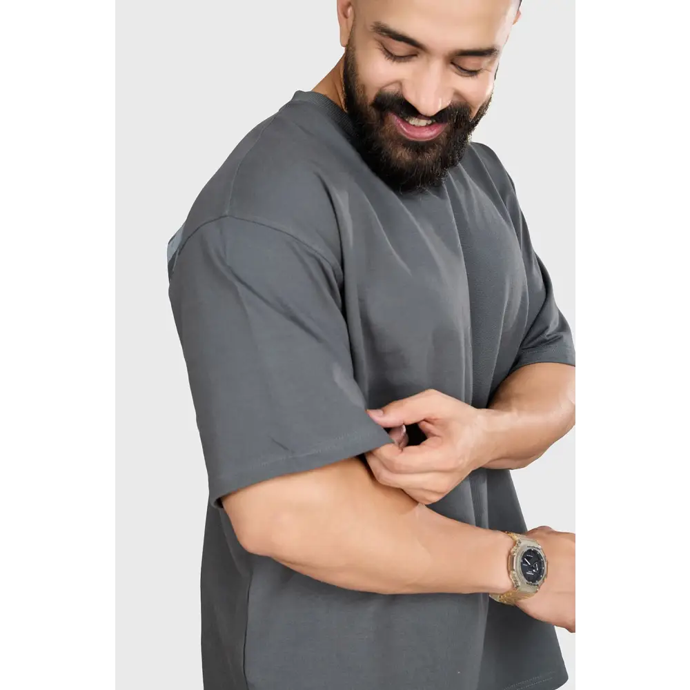 Heavyweight Oversized T-shirt Grey - Tshirts