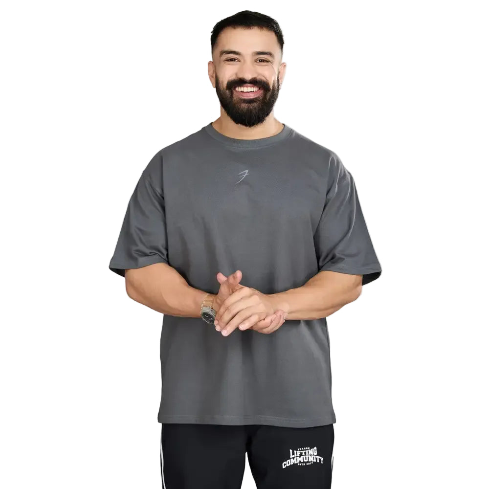 Heavyweight Oversized T-shirt Grey - Tshirts