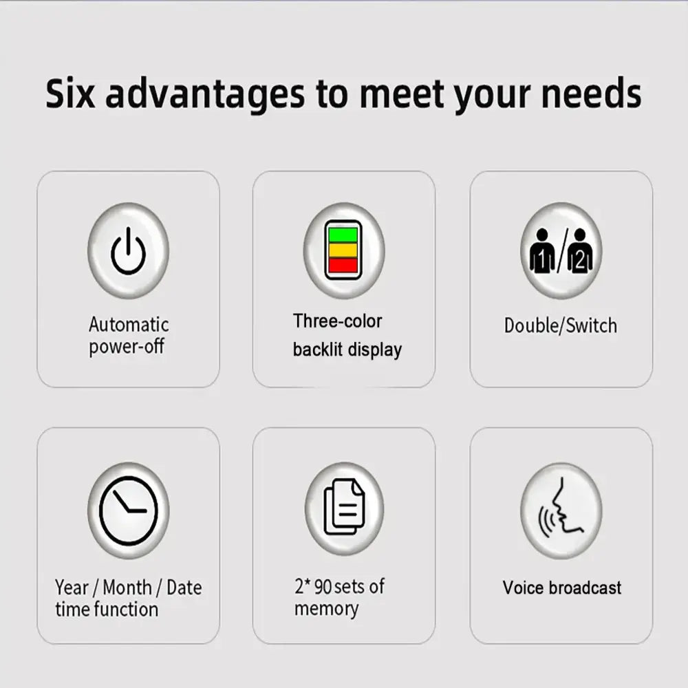 High-Accuracy Digital Sphygmomanometer – Arm Blood Pressure Monitor - Bp Monitors - HBC